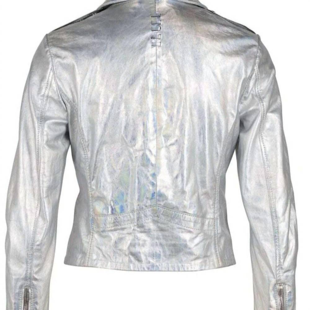 NEW MAURITIUS women's adeni leather jacket in unicorn - Picture 2 of 3